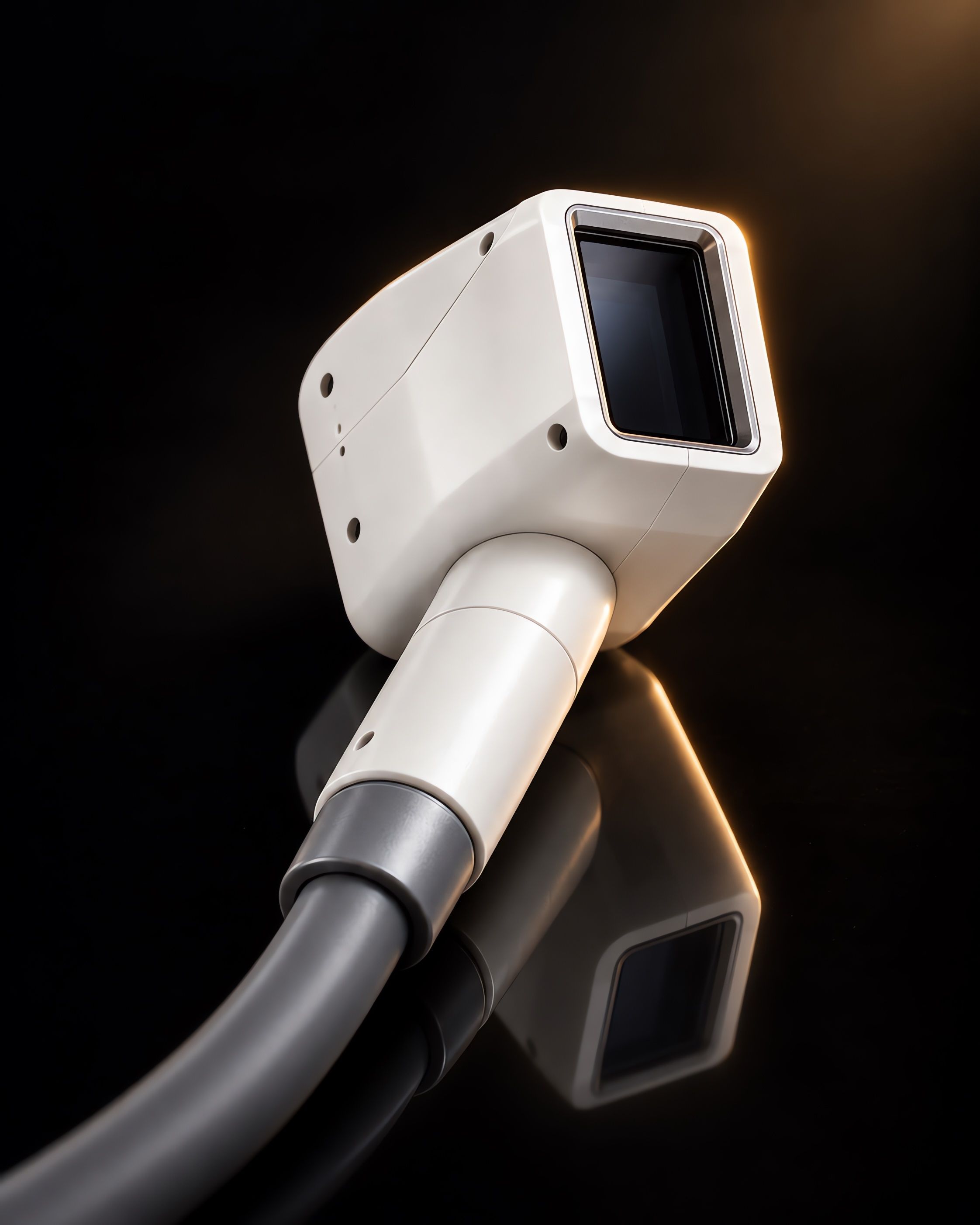 MAG 80 Diode el başlığı siyah cam yüzeyde; uygulama penceresi kameraya dönük.